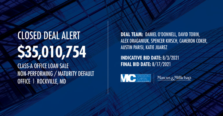 Featured image for CLOSED DEAL ALERT – $35,010,754 Class-A Office Loan Sale